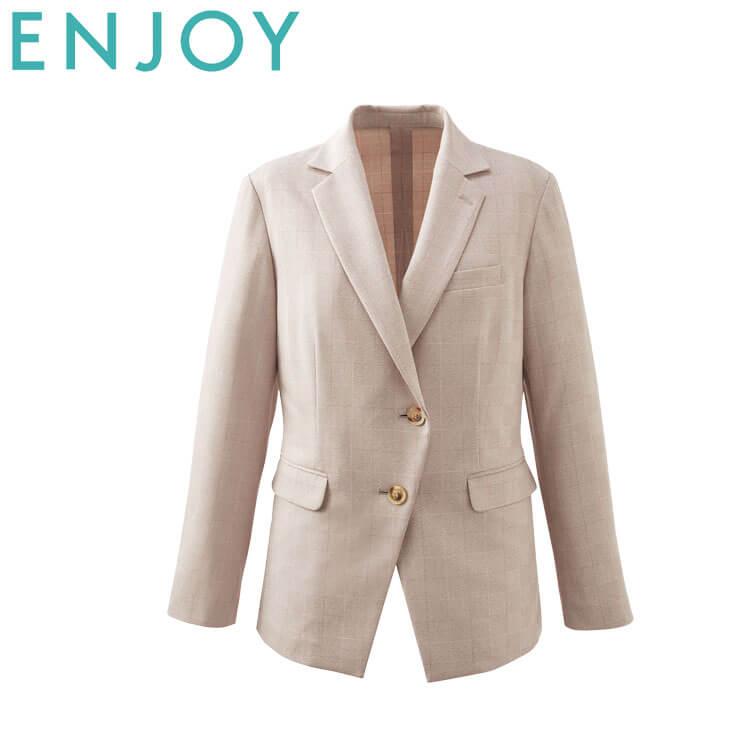 事務服 制服 ENJOY エンジョイ オフィス カーシーカシマ テーラード ジャケット ESJ972 サイズ5号〜17号 キタイシリーズ 2025年春夏新作 カーシーカシマ 事務服 制服 ENJOY エンジョイ オフィス テーラード