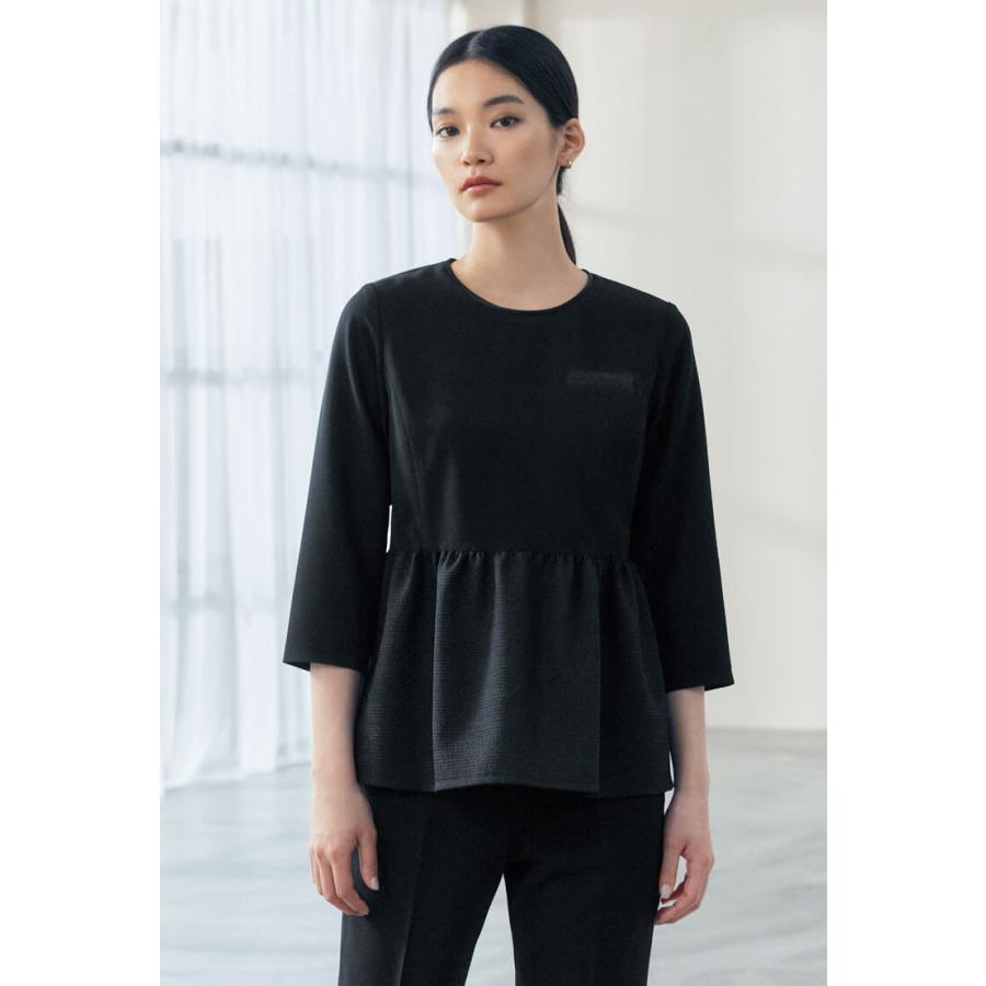 制服 受付 ENJOY Noir エンジョイノワール  プルオーバー(七分袖) NWT038  カーシーカシマ エモーショナルデュオ カーシーカシマ 制服 受付 ENJOY Noir エンジョイノワール プル