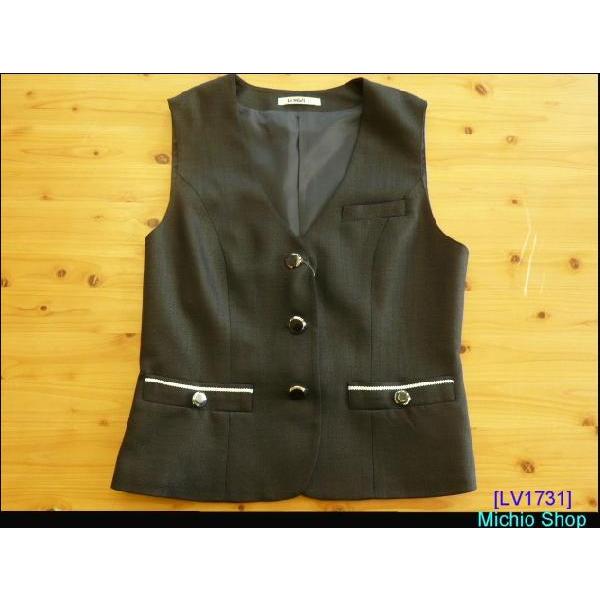 事務服 制服 BONMAX(ボンマックス)ベスト  LV1731大きいサイズ21号 春夏 ボンマックス（BONMAX） オフィス 事務服 制服 ベスト LV1731 大きい