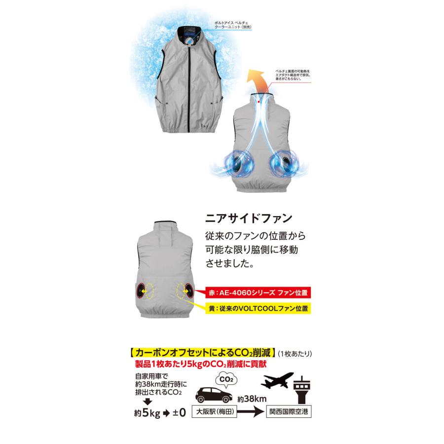 ボルトクール 日傘遮熱半袖ブルゾン 単品 AE-4060 コーコス CO-COS
