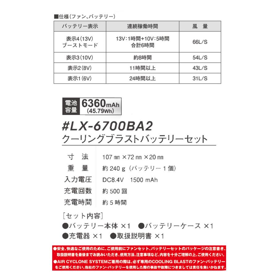 ファン付作業着 アイズフロンティア クーリングブラスト13V