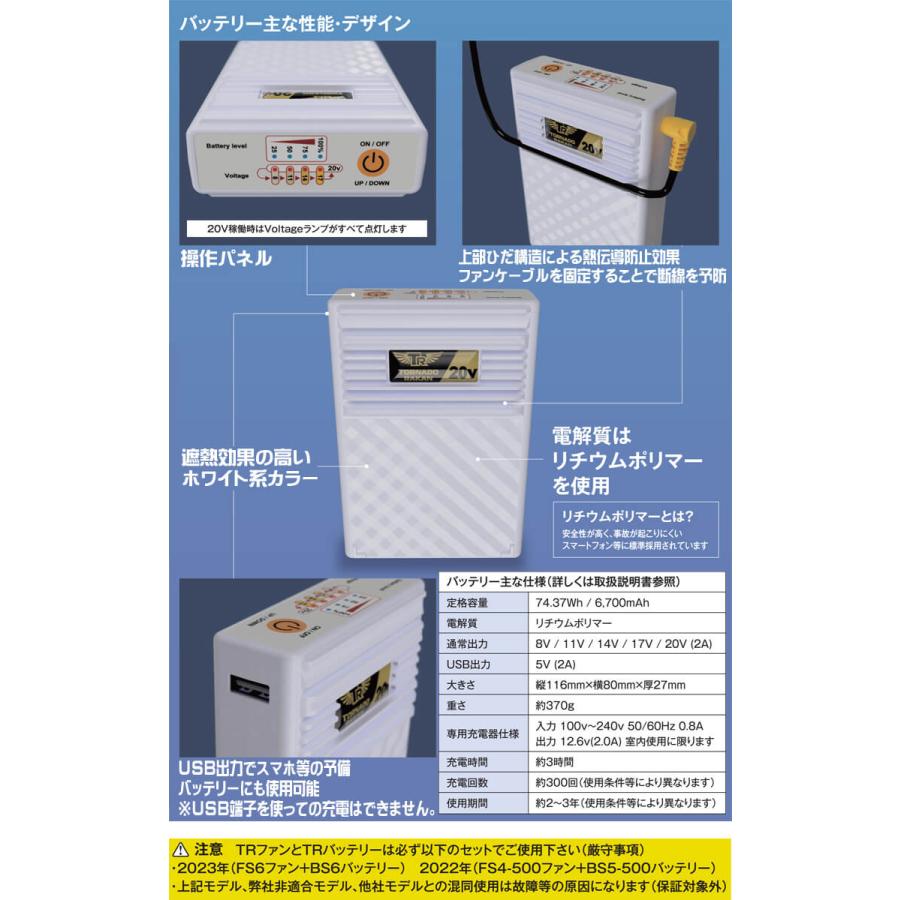 トルネードラカン専用20Vバッテリーセット BS6 TORNADO RAKAN 2023年