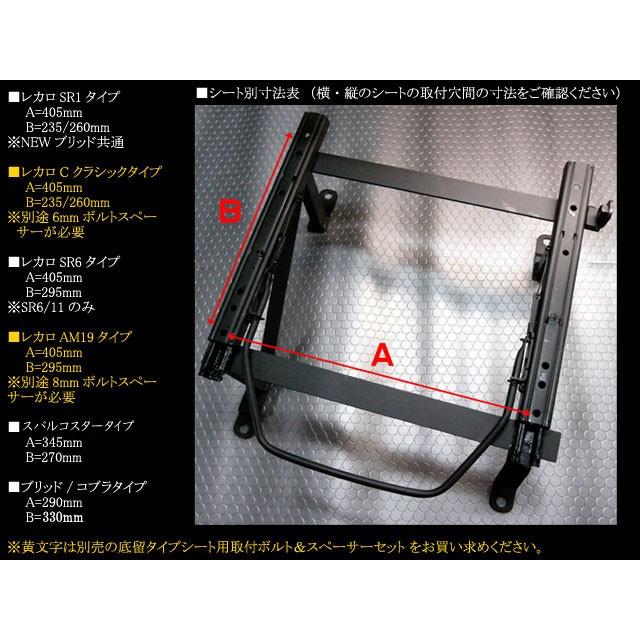 トヨタ アクア NHP10 底留め用シートレール レカロ AM19