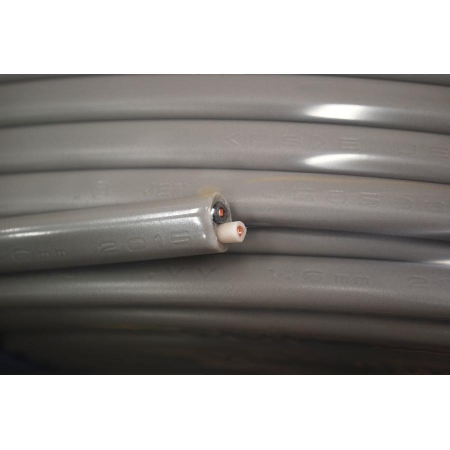 弥栄 VVF 2×1.6 100m 質量8.5kg 未使用品【ハンズクラフト沖縄豊見城店】 未使用品 住電HSTケーブル VVF 2×1.6mm 灰 100m 1巻 電線『沖縄県