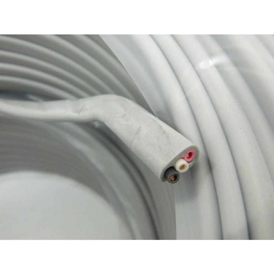 弥栄電線 VVFケーブル 3×2.0mm 100m 1巻 灰(黒・白・赤) 鉛フリー