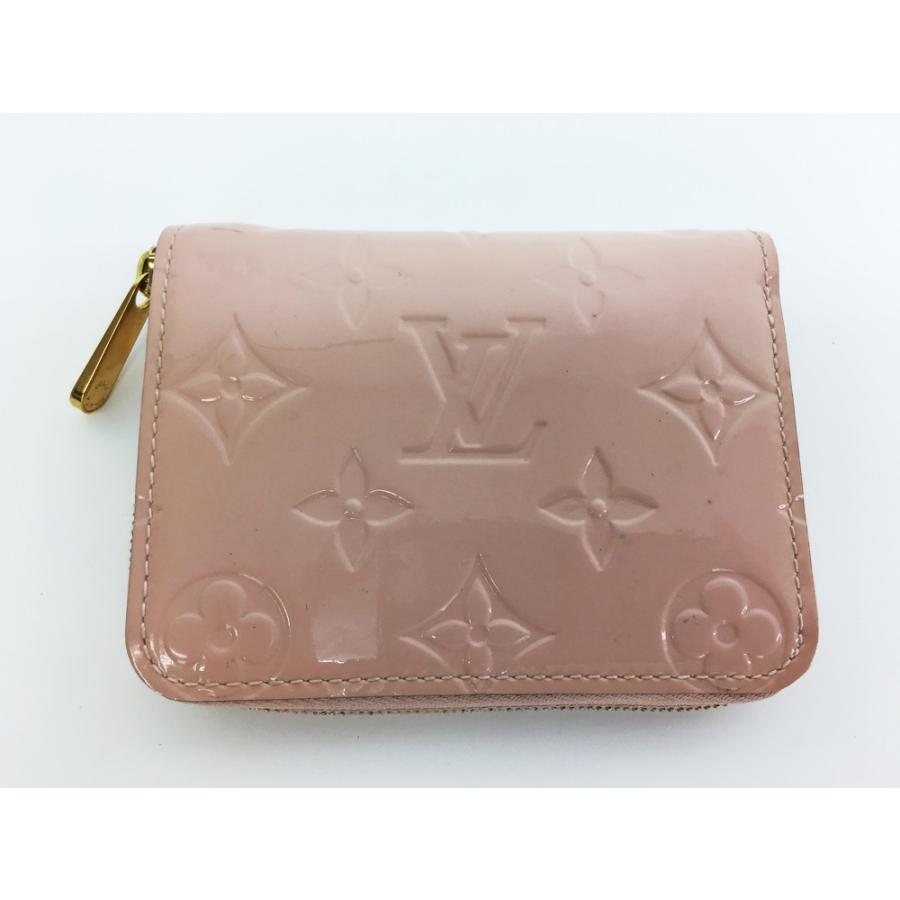最新情報 Louis 程度良好 店 中古 Vuitton 小銭入れ ピンク ヴェルニ M ジッピーコインパース ルイ ヴィトン 財布
