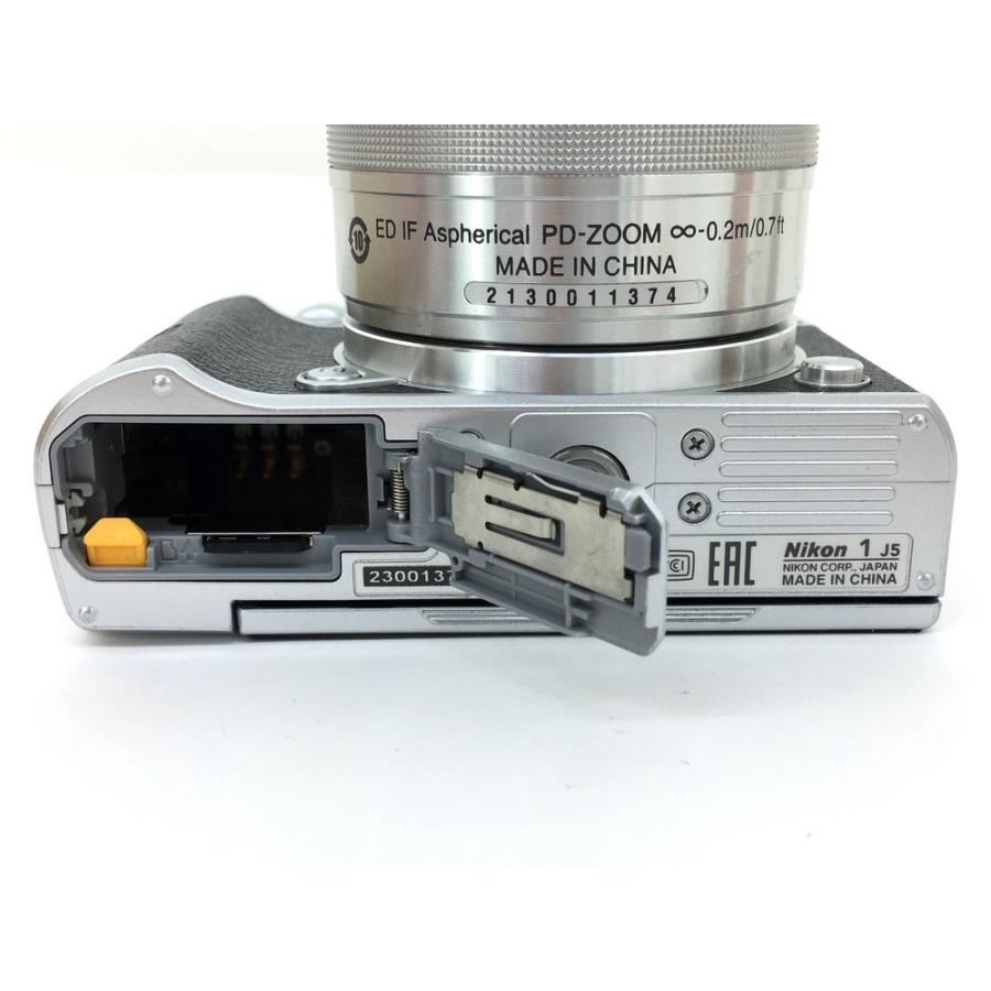 店 中古品 定番のお歳暮 冬ギフト ニコン Nikon1 ダブルレンズキット 社外バッテリー J5 充電器付き