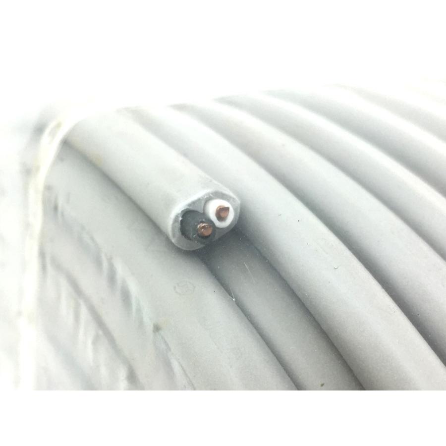未使用品 テイコク VVF ケーブル 2×1.6mm 白・黒 100ml 灰色 1巻『沖縄