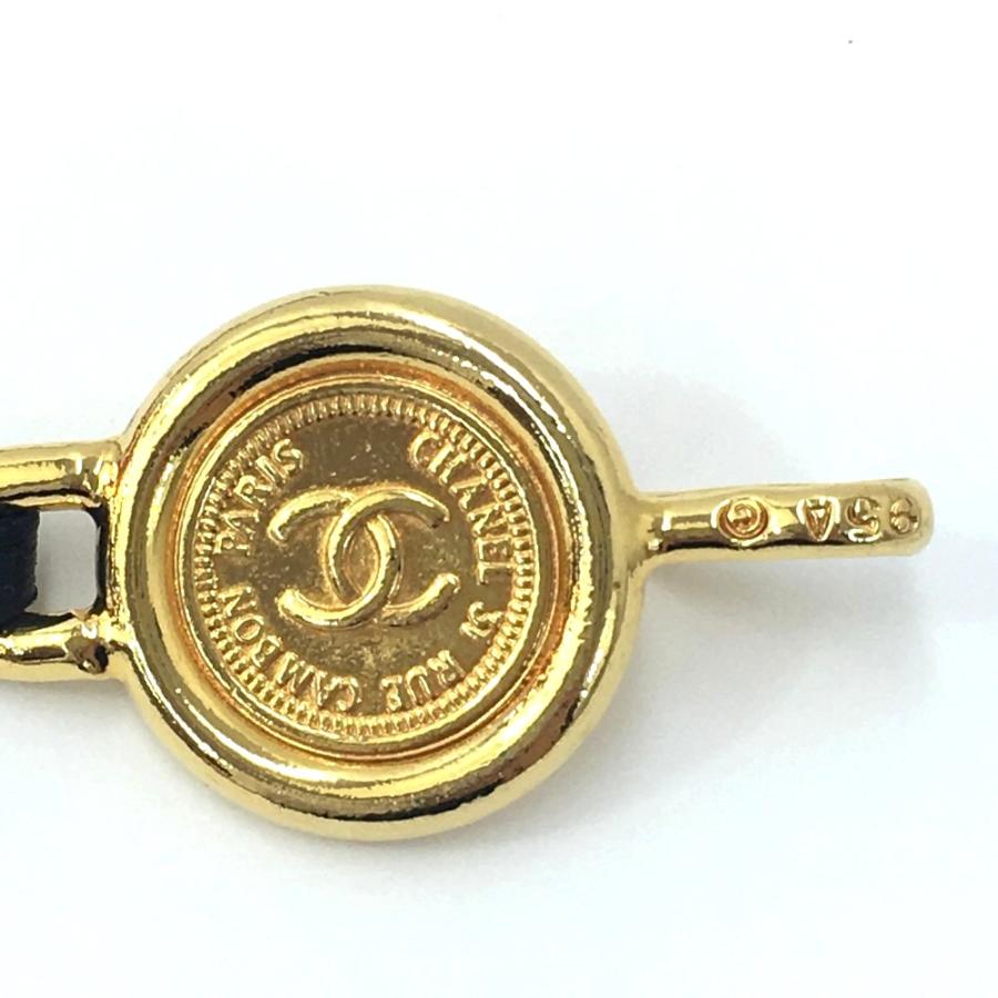 中古品 程度良好 CHANEL シャネル 31 RUE CAMBON GP×レザー チェーン