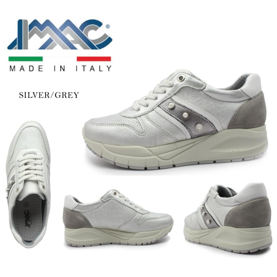 Imac イマック イタリア製 スニーカー ウォーキングシューズ 圧底 紐靴 本革 レディース 婦人靴 Imac ミッキー靴店 通販 Yahoo ショッピング