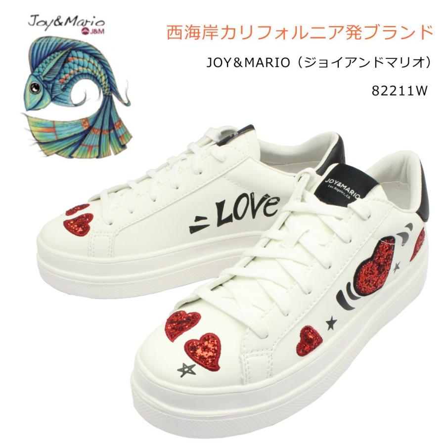 Joy Mario ジョイアンドマリオ レディース ハートグリッタースニーカー 211w 厚底 Loveロゴ ホワイト Joy21w ミッキー靴店 通販 Yahoo ショッピング