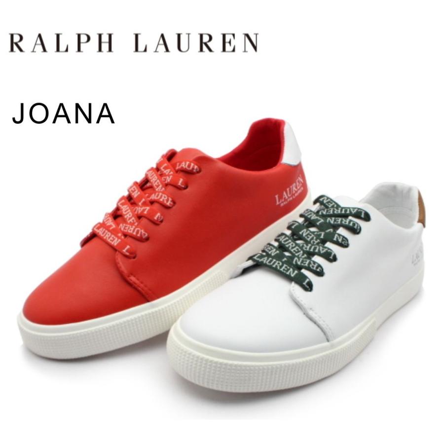 ラルフ ローレン Lauren Ralph Lauren レディース レザースニーカー シューズ 靴 本革 Joana 77 ホワイト レッド Laurenjoana ミッキー靴店 通販 Yahoo ショッピング