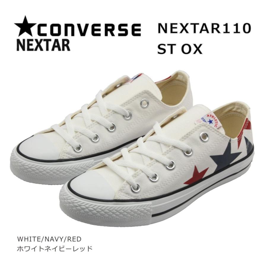 Converse コンバース レディース スニーカー ネクスター 110 St Ox ロー スター 星 靴 ホワイト ネイビー レッド Nex110stoxwh ミッキー靴店 通販 Yahoo ショッピング