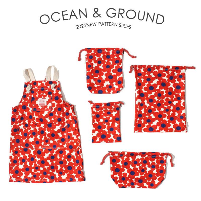 Ocean&Ground（オーシャンアンドグラウンド） 総柄 エプロン セット
