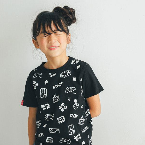 Jeans-b 2nd（ジーンズベーセカンド） 子供服 GAME総柄 Tシャツ 半袖
