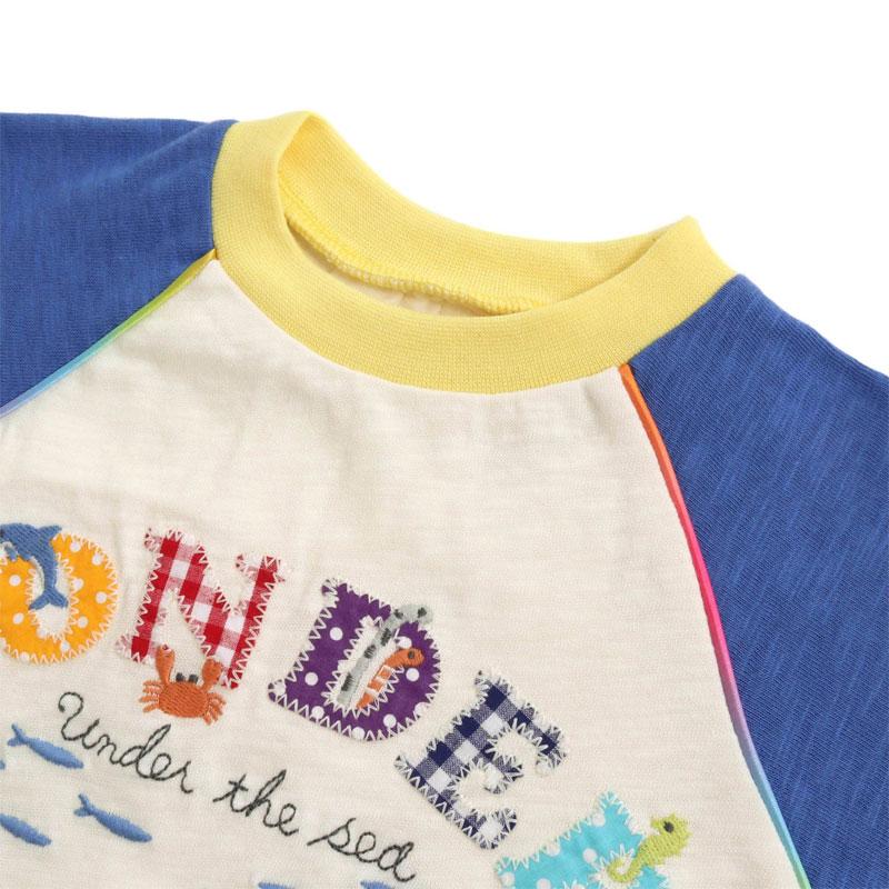 BIT'Z（ビッツ） 子供服 マリンアップリケ 刺繍 Tシャツ キッズ 男の子