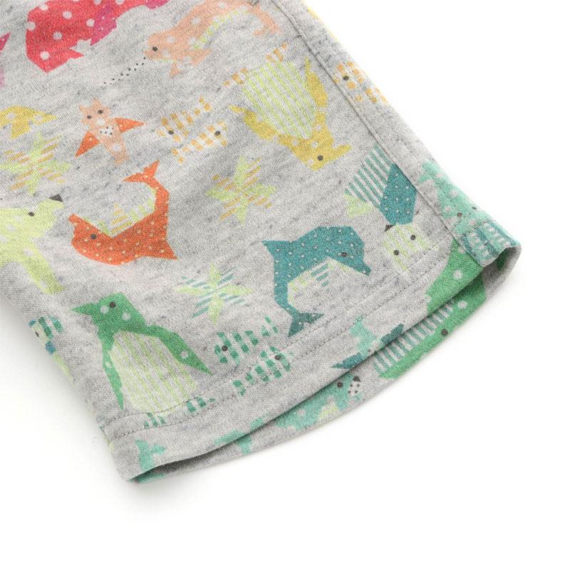 BIT'Z（ビッツ） 子供服 海の深さボーダー柄＆海の動物パッチワーク柄