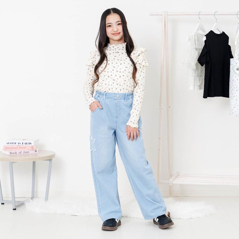 algy（アルジー） セール 子供服 フリル リブ ロンT Tシャツ 女の子