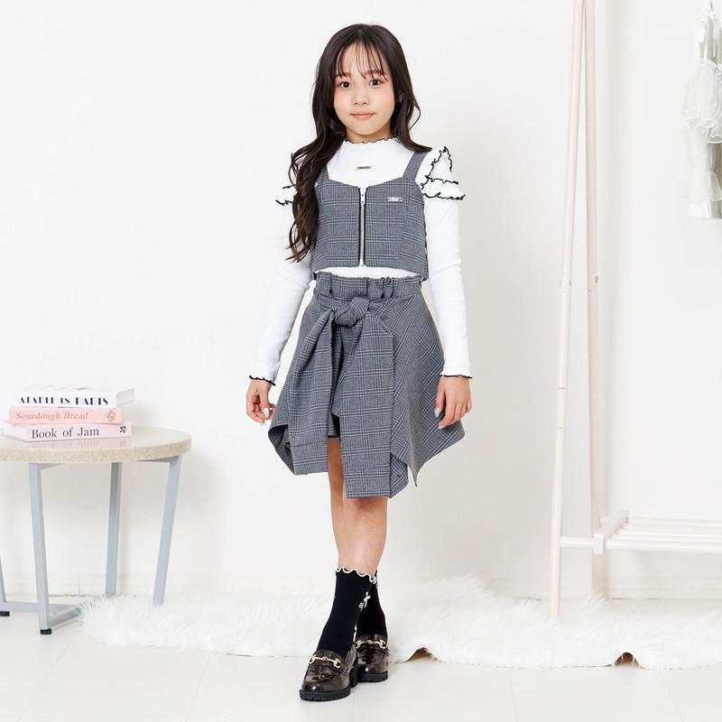 algy（アルジー） セール 子供服 フリル リブ ロンT Tシャツ 女の子