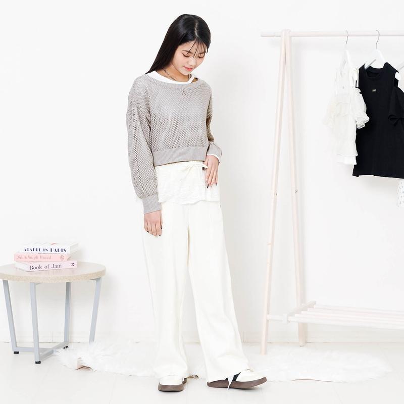 algy（アルジー） セール 子供服 メッシュニット＆ロンT セット キッズ