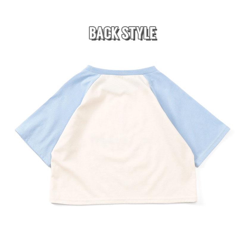 2025夏 algy アルジー クロップド ラグラン Tシャツ女の子 ALGY キッズ