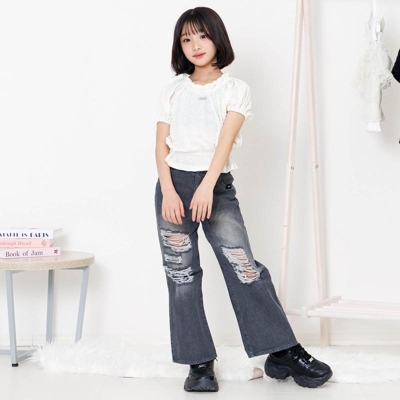 algy（アルジー） セール 子供服 シャーリング 半袖 Tシャツ 女の子