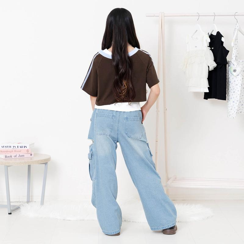 algy（アルジー） セール 子供服 クロップドTシャツ＆タンク セット