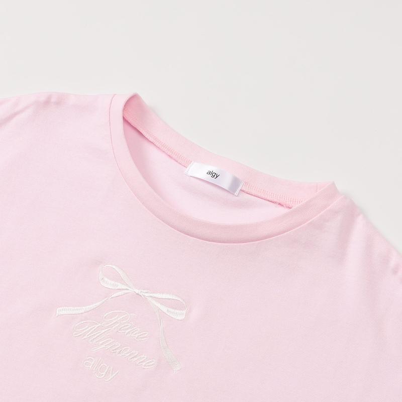 algy（アルジー） 子供服 フリル袖 りぼん 半袖Tシャツ 女の子 キッズ