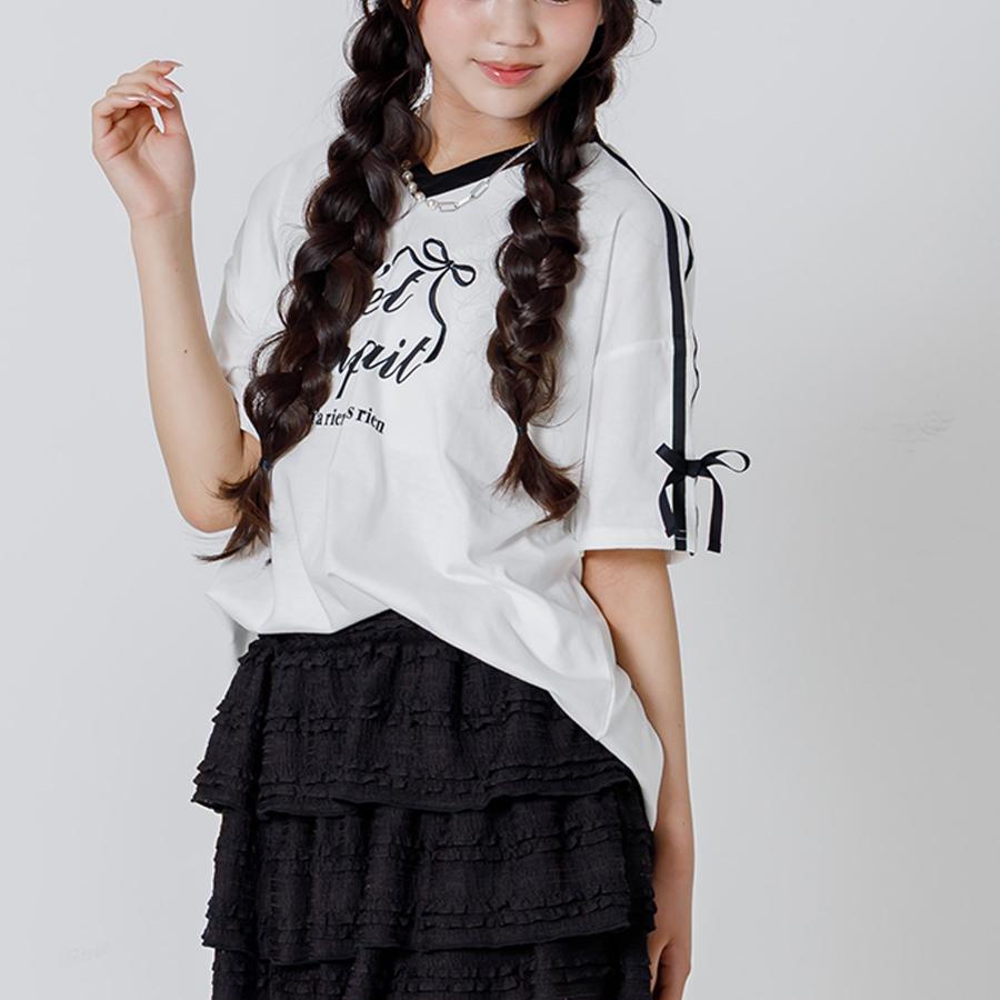 algy（アルジー） セール 子供服 りぼんロゴ BIG Tシャツ 女の子
