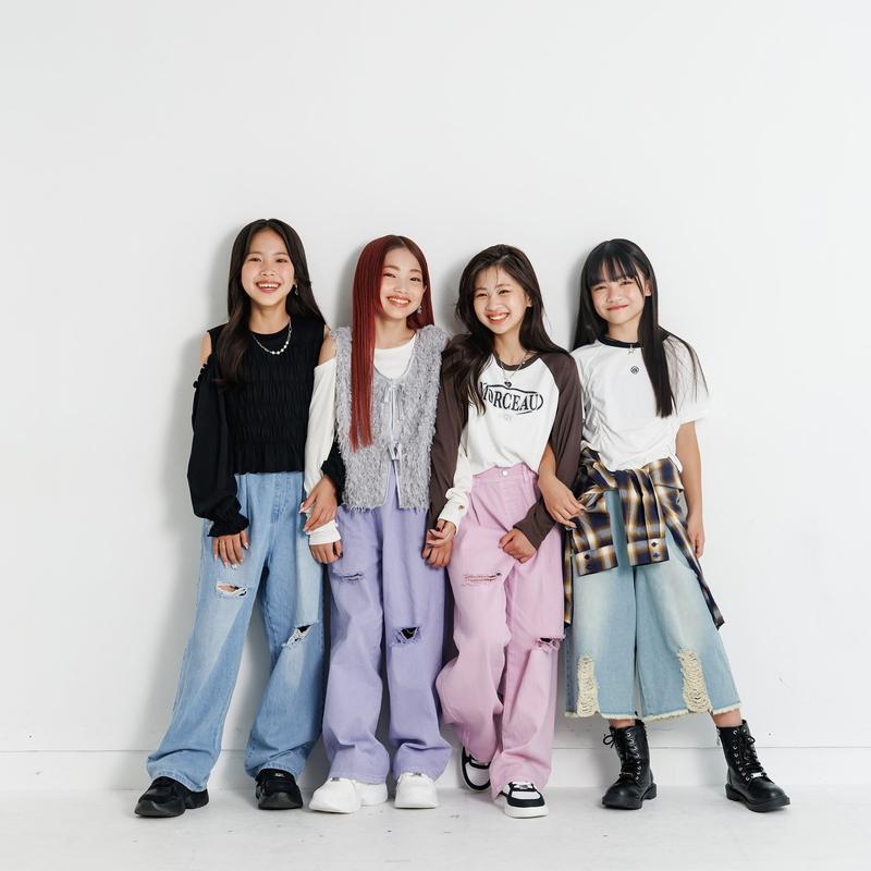 algy（アルジー） セール 子供服 肩あき リブ ロンT Tシャツ女の子