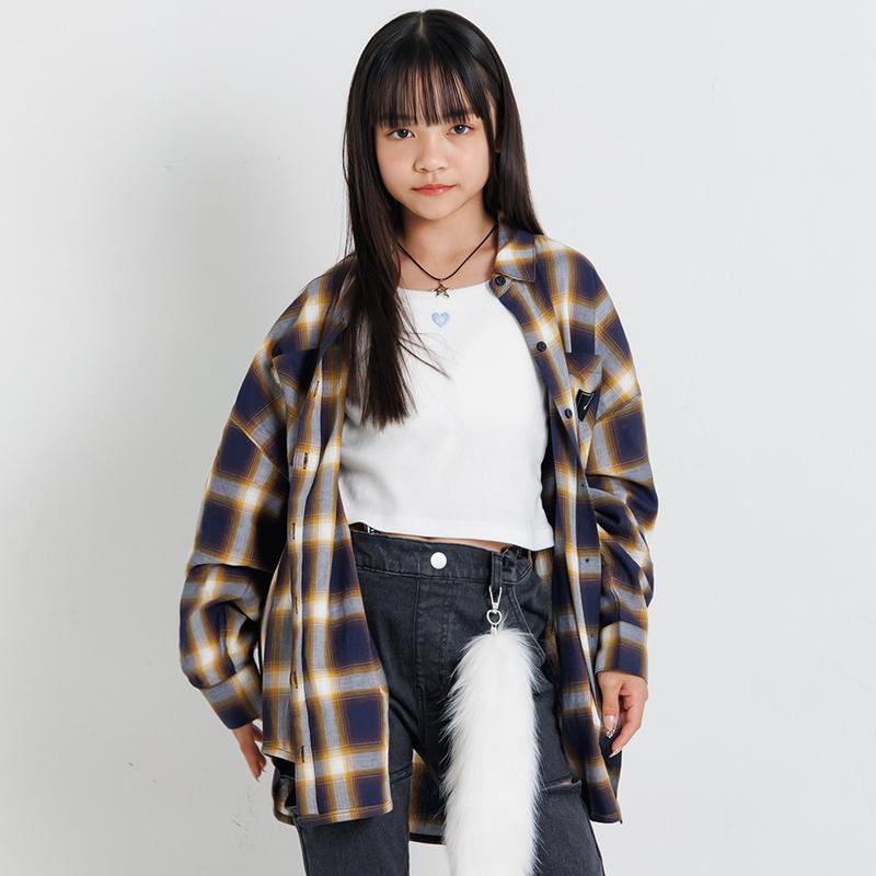 algy（アルジー） セール 子供服 BIG チェック シャツ キッズ 女の子
