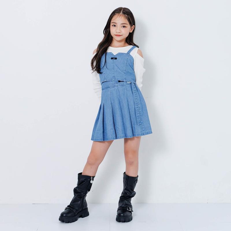 algy（アルジー） セール 子供服t algy デニムビスチェ セットアップ