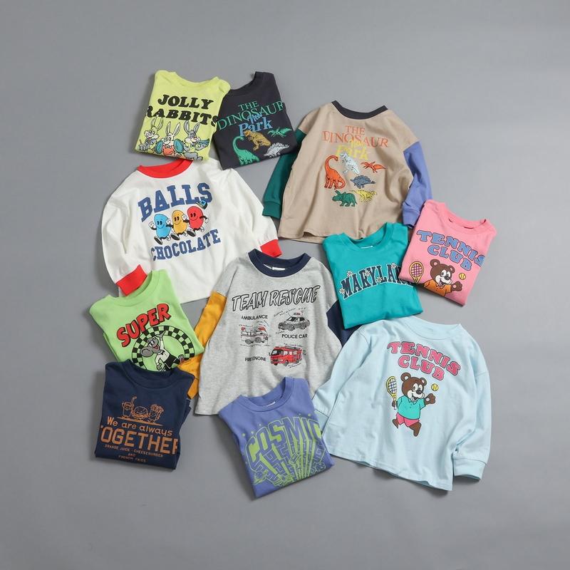 子供服まとめ売り BREEZE（ブリーズ） 子供服 WEB限定イロイログラフィック 長袖 Tシャツ