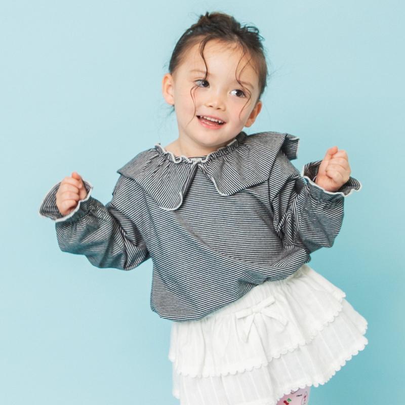 BREEZE（ブリーズ） スプリングセール 子供服 WEB限定メローフリル衿 T