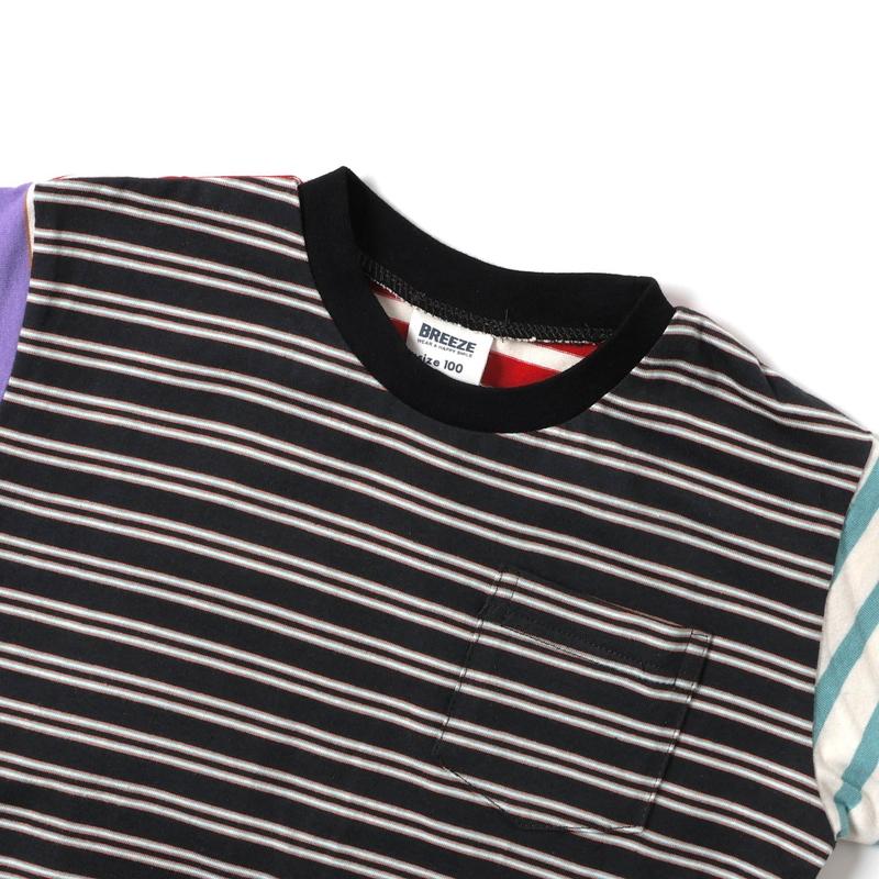 2025夏 BREEZE ブリーズ WEB限定無地 ボーダー 半袖Tシャツ 男の子