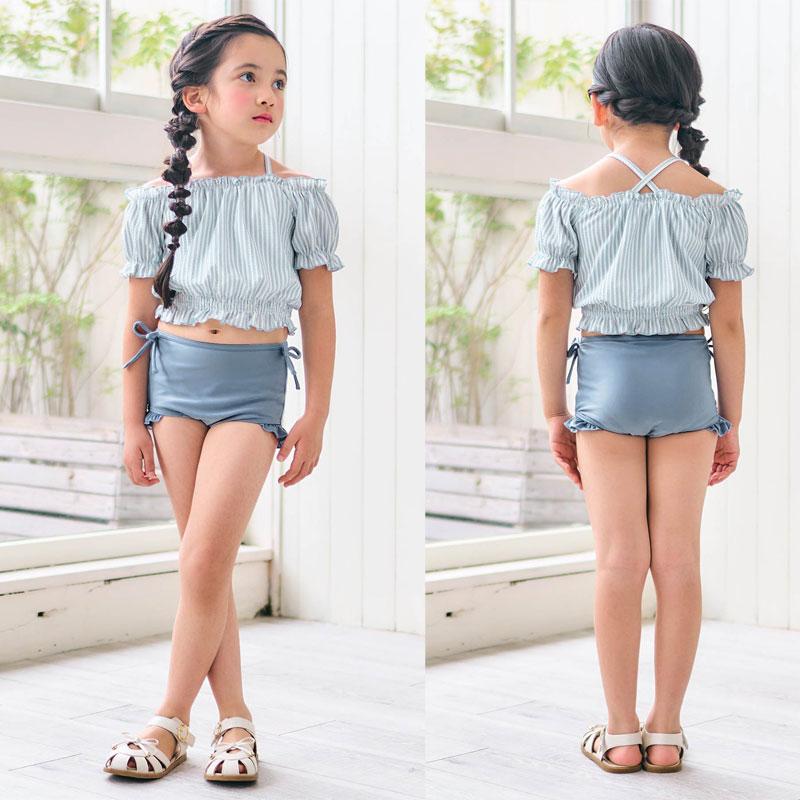 Ampersand（アンパサンド） 子供服 オフショル スイムウエア 水着 UV