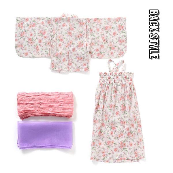 子供服t 浴衣 22夏 Ampersand アンパサンド キッズ ジュニア セパレート フラワー柄 ワンピース 帯付き 花火大会 ホットセール Ampersand