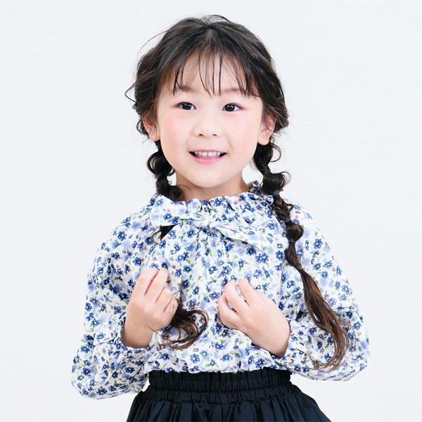 RIO（リオ） 子供服 ホイップカラー ビッグリボン ブラウス キッズ