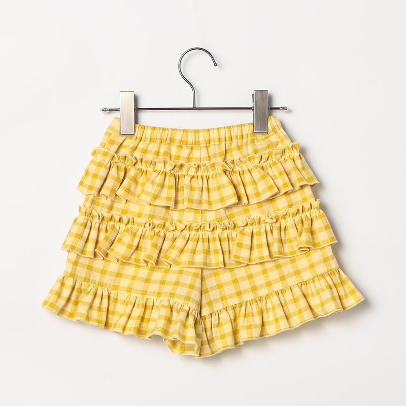 p.premier（ピードットプルミエ） 子供服 先染めチェックのフリフリ