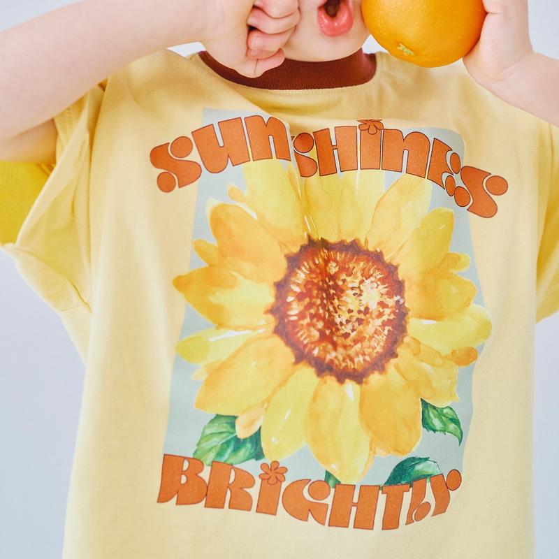 ＊フルーツたっぷりワンピース& サマーモチーフパフTシャツ＊ p.premier（ピードットプルミエ） セール 子供服 元気いっぱいひまわり