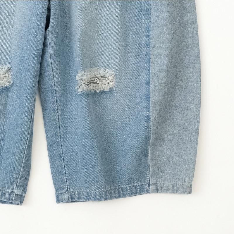 RIO（リオ） 子供服 クロップド デニム パンツ キッズ 女の子 ジュニア