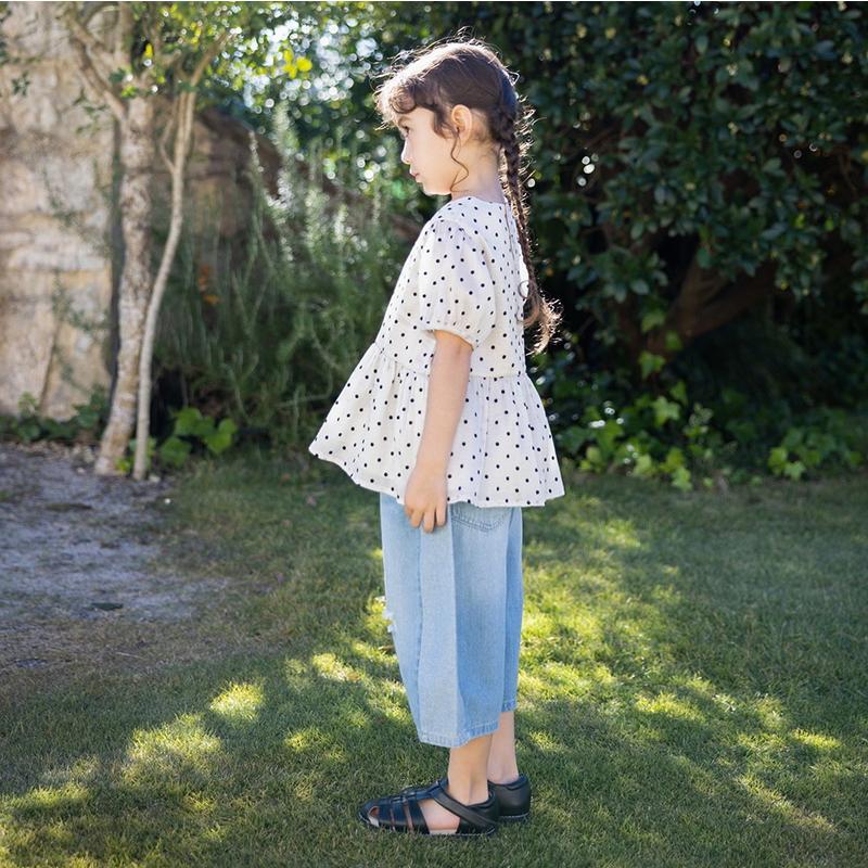 RIO（リオ） 子供服 クロップド デニム パンツ キッズ 女の子 ジュニア