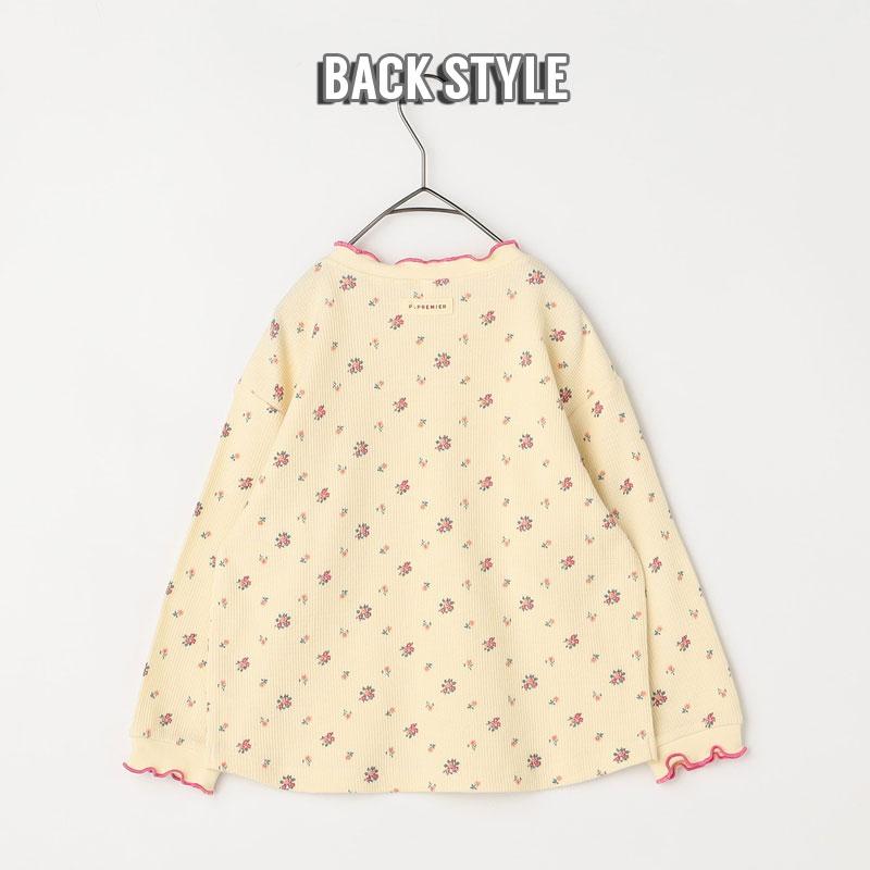 子供服 p.premier ピードットプルミエ イロチ買いしたい 総柄ワッフル 長袖 Tシャツ キッズ  ベビー シンプル かわいい  2025秋冬 | p.premier | 21