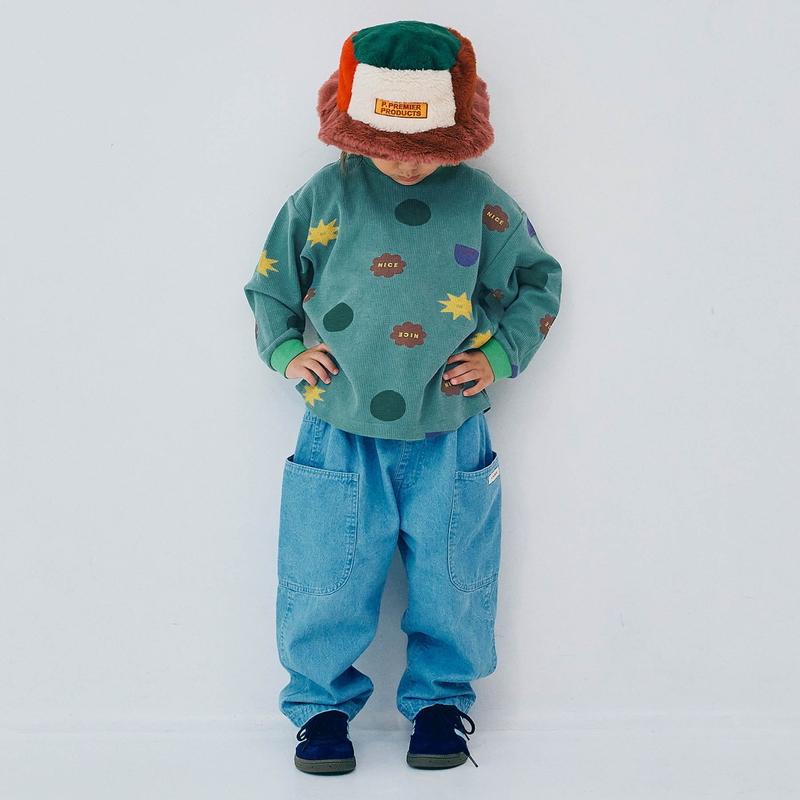 子供服 p.premier ピードットプルミエ イロチ買いしたい 総柄ワッフル 長袖 Tシャツ キッズ  ベビー シンプル かわいい  2025秋冬 | p.premier | 10