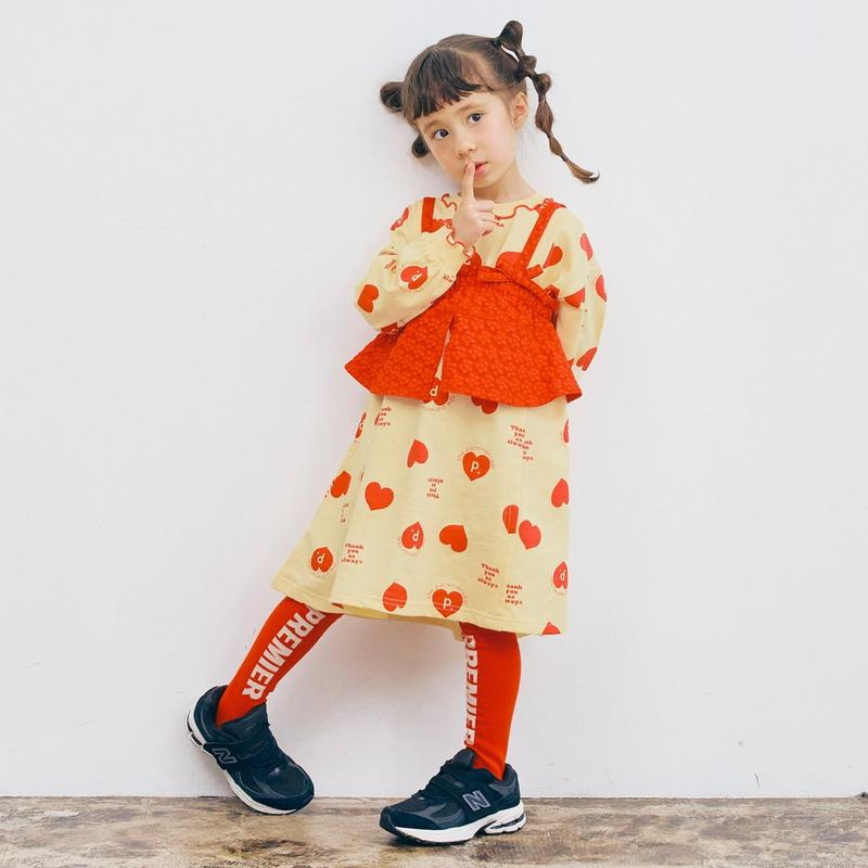 子供服t p.premier ピードットプルミエ イロチ買いしたい 総柄 フレア カットソー ワンピース ベビー シンプル かわいい 長袖 2025秋冬 | p.premier | 13