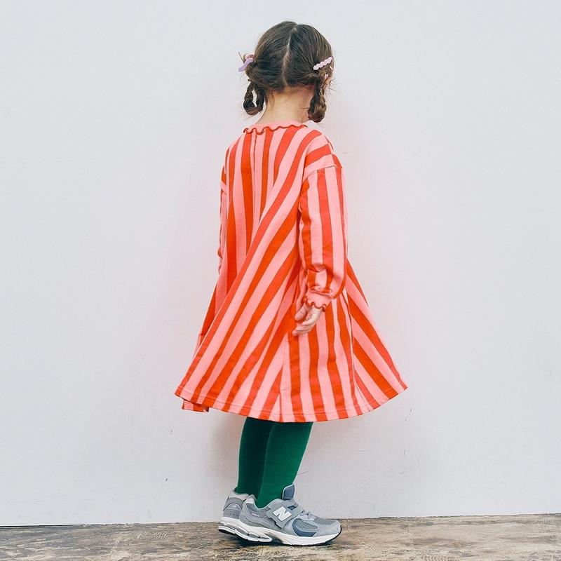子供服t p.premier ピードットプルミエ イロチ買いしたい 総柄 フレア カットソー ワンピース ベビー シンプル かわいい 長袖 2025秋冬 | p.premier | 16