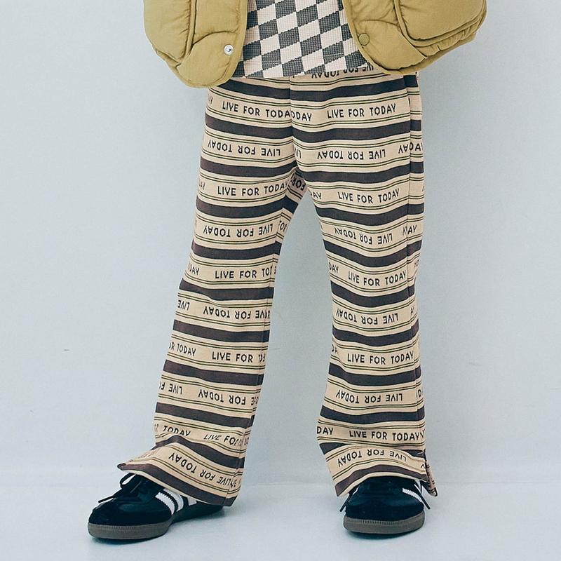 クーポンで最大２０％OFF セール 子供服 p.premier ピードットプルミエ 総柄 ジャガード 裾スリット フレアパンツ キッズ ベビー パンツ  秋物 新作  2025秋冬 | p.premier | 05