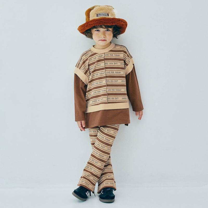 クーポンで最大２０％OFF セール 子供服 p.premier ピードットプルミエ 総柄 ジャガード 裾スリット フレアパンツ キッズ ベビー パンツ  秋物 新作  2025秋冬 | p.premier | 09