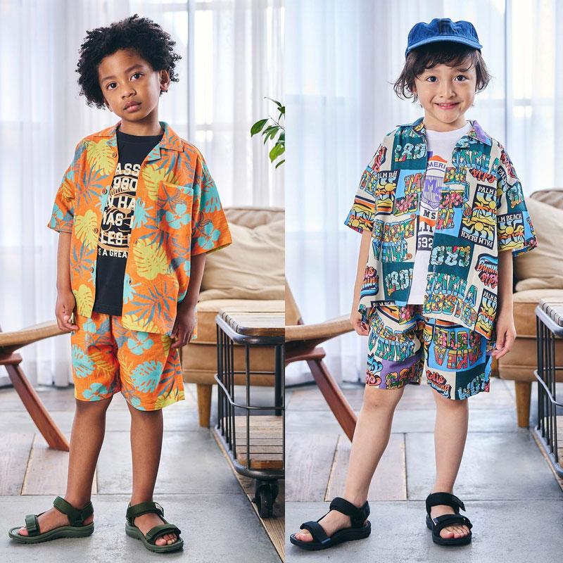 F.O.KIDS（エフオーキッズ） 子供服 5色5柄 カレッジ Tシャツ キッズ 