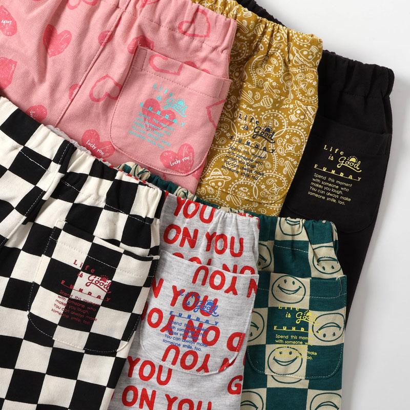 F.O.KIDS 子供服 カラバリ イージー パンツ 4分丈 キッズ 女の子